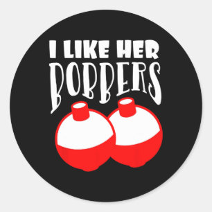 Heren Ik vind haar dobbers Grappige vissen voor ko Ronde Sticker