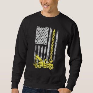 Heren in verweer Yellow Haak Ketting Vlag Amerikaa Trui