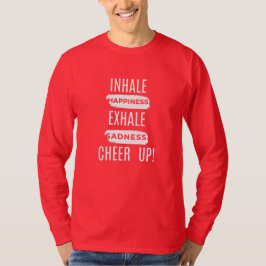 HEREN INHALEREN EN UITHALEN KRIJG DE SMILE LANG SL T-SHIRT