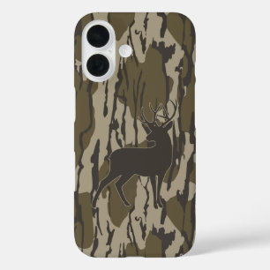 Heren jagen Bottomland Camo Deer Bottomland Camo iPhone 16 Hoesje