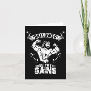 Heren Jesus Bodybuilding T Shirt - Grappige Jesus  Kaart