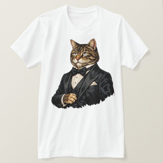 Heren Kat Smoking T-Shirt (Design voorkant)