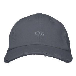 Heren KING Custom Corsage Kleur Tekst Knappe Man Geborduurde Pet