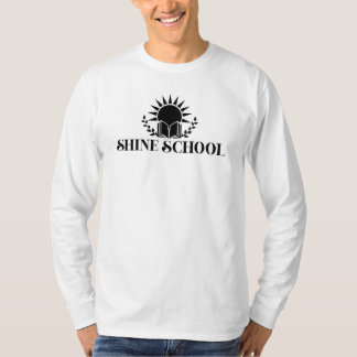 heren lange mouw zwart logo t-shirt