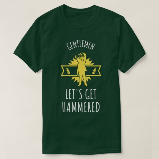 Heren Laten We Hammered Bachelorfeest T-shirt (Design voorkant)