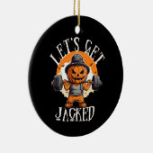 Heren Laten we Jacken Pomp Jack-O-Lantern Grappig Keramisch Ornament (Rechts)