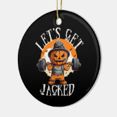 Heren Laten we Jacken Pomp Jack-O-Lantern Grappig Keramisch Ornament (Links)