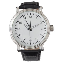 Heren Leren Horloge in Vintage Stijl Tijdloos Cade
