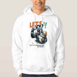 HEREN LET'S GOO LESSEN GETROKKEN TRUI MET KAP  HOODIE