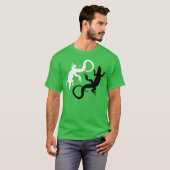 Heren Lizard T-shirt Biologisch Cool Lizard Kunst (Voorkant volledig)
