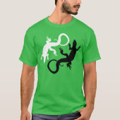 Heren Lizard T-shirt Biologisch Cool Lizard Kunst (Voorkant)