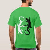 Heren Lizard T-shirt Biologisch Cool Lizard Kunst (Achterkant)