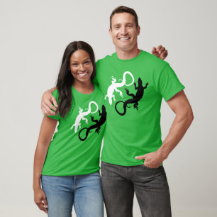 Heren Lizard T-shirt Biologisch Cool Lizard Kunst