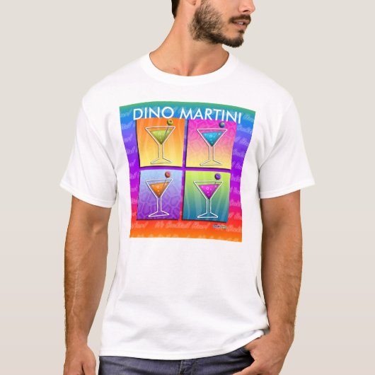 Heren Lt. T-shirts - Pop Art Martinis (Voorkant)
