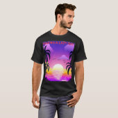 Heren luie dag zonsondergang T-shirt (Voorkant volledig)