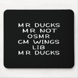 Heren M R Ducks T, Grappige Eend Liefhebber, Water Muismat