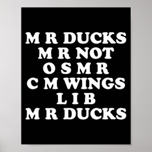Heren M R Ducks T, Grappige Eend Liefhebber, Water Poster