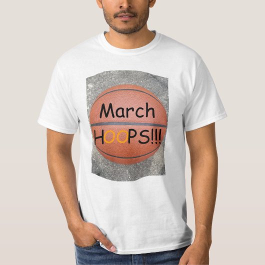 Heren Maarch HOOPS Basketbal Pret T-shirt (Voorkant)