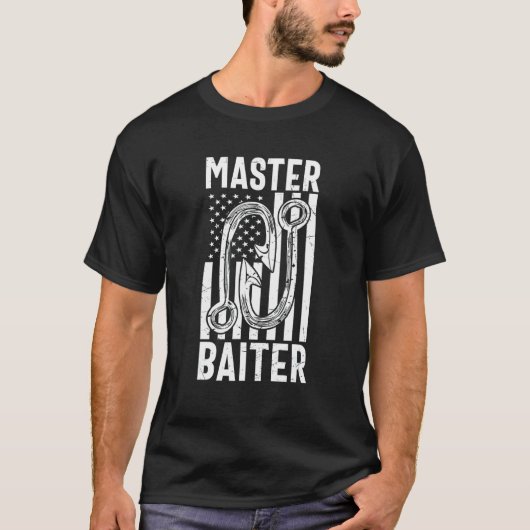 Heren Master Baiter Vissen T-shirt (Voorkant)