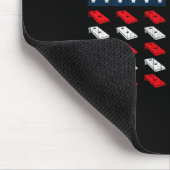 Heren matching cornhole Amerikaanse vlag 4 juli Muismat (Hoek)