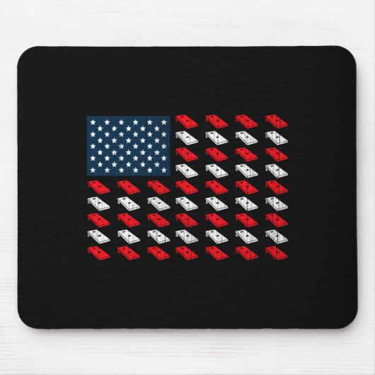 Heren matching cornhole Amerikaanse vlag 4 juli Muismat (Voorkant)