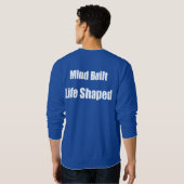 Heren Mindfulness Blauwe Crewneck Sweatshirt (Achterkant volledig)