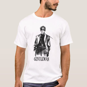 Heren Mode Schets Kunst T-Shirt - Stijlvolle Manne