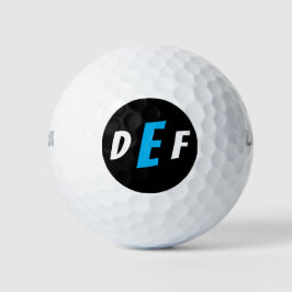 Heren Moderne Monogram Beginletters Blauw Golfballen
