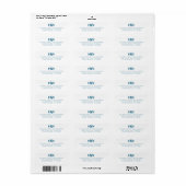 Heren Monogram Office Professional Navyblauw Etiket (Full Sheet)