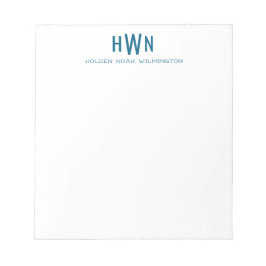 Heren Monogram Professional Navyblauw ongevoerd Notitieblok