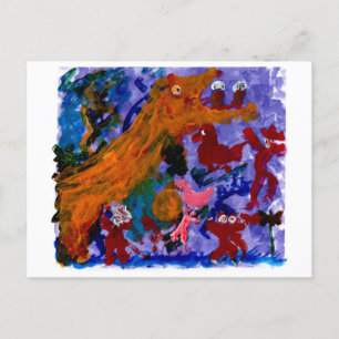 Heren monster briefkaart