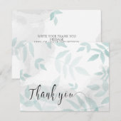 Heren munt en grijs huwelijk bedankkaart (Voorkant / Achterkant)