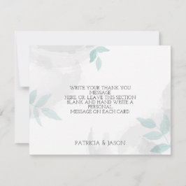 Heren munt en grijs huwelijk bedankkaart