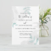 Heren munt en grijs huwelijk kaart (Staand voorkant)