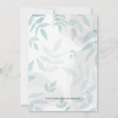 Heren munt en grijs huwelijk kaart (Achterkant)