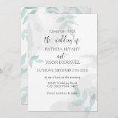 Heren munt en grijs huwelijk kaart (Voorkant / Achterkant)