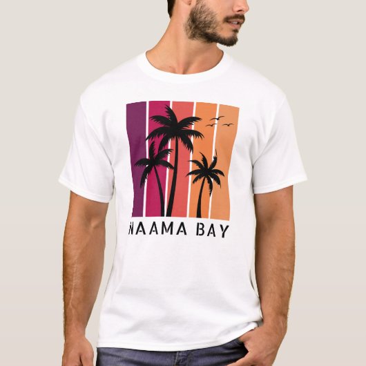 Heren Naama Bay Vintage Sunset T-Shirt (Voorkant)