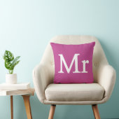 Heren naamletter Monogram - Heren en Dames kussen (Stoel)