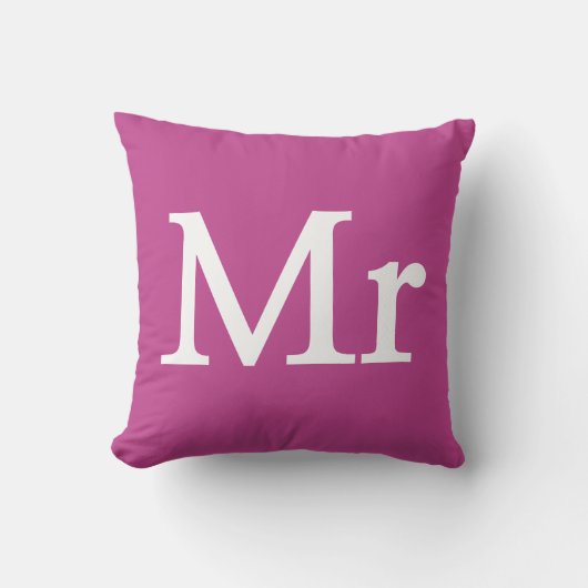 Heren naamletter Monogram - Heren en Dames kussen (Voorkant)