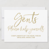 Heren, neem gerust een bruiloftbord kaart (Voorkant)