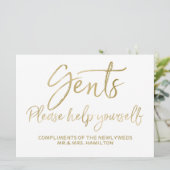 Heren, neem gerust een kijkje trouwbord kaart (Staand voorkant)