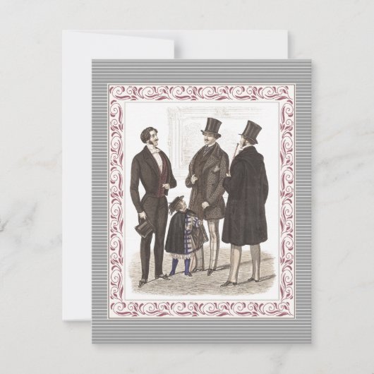 Heren Only Elegante Bruiloftsfeest Kaart (Voorkant)