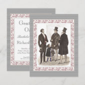 Heren Only Elegante Bruiloftsfeest Kaart (Voorkant / Achterkant)