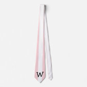 Heren Ontwerper Das Stijlvolle Roze & Witte Streep (Voorkant)