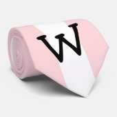 Heren Ontwerper Das Stijlvolle Roze & Witte Streep (Opgerold)