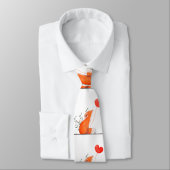 Heren Ontwerper Tien Foxy Rode Harten Stropdas (Gebonden)
