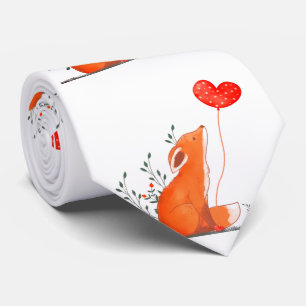 Heren Ontwerper Tien Foxy Rode Harten Stropdas