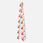 Heren Ontwerper Tien Foxy Rode Harten Stropdas (Achterkant)