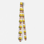 Heren Ontwerper Ties Boom Rode Harten Stropdas (Voorkant)
