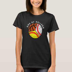 Heren Papa Van Ballers  Honkbal Softbal Basketbal  T-shirt